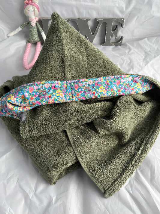 Liberty fabric lined Hooded Towels for Toddlers - Childrens Bath Time