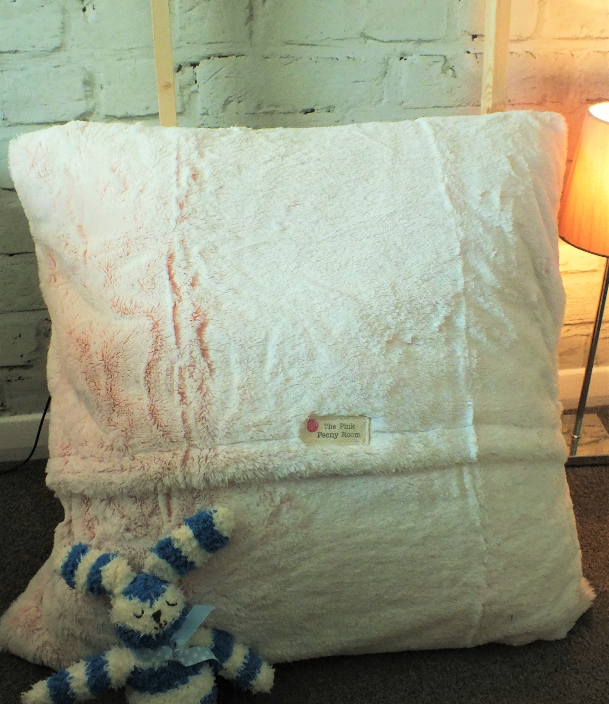 Large Handmade Faux Fur or Sheepskin Floor Cushion perfect for a childs bedroom, great for lounging on while reading making their room all cosy